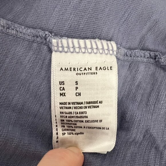 American Eagle Ombre Graphic T-Shirt Blue Purple Small - Picture 5 of 5